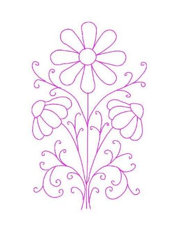Picture of Flower Free Embroidery Pattern