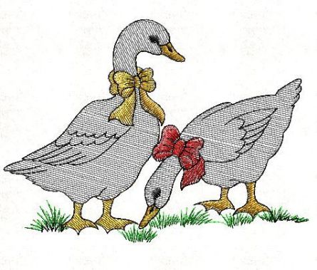 Picture of Ducks Free Embroidery Pattern