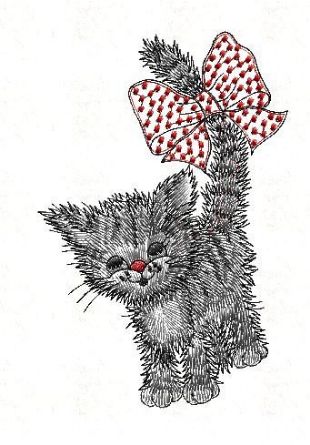 Picture of Cat Free Embroidery Pattern