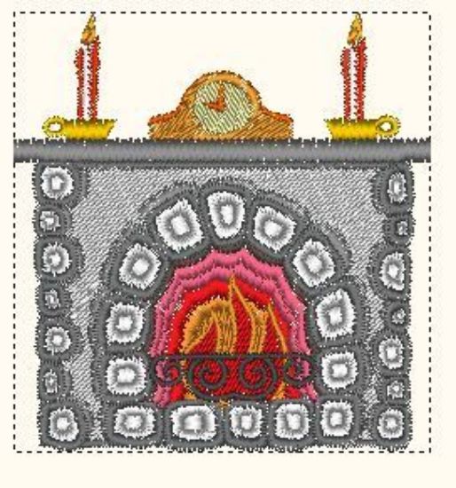 Picture of Fireplace Embroidery Pattern