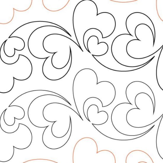 Picture of Pieces of my Heart 8" Longarm Pantograph