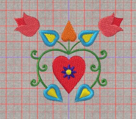 Picture of Heart Free Embroidery Pattern