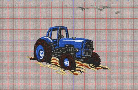 Picture of Tractor Free Embroidery Pattern