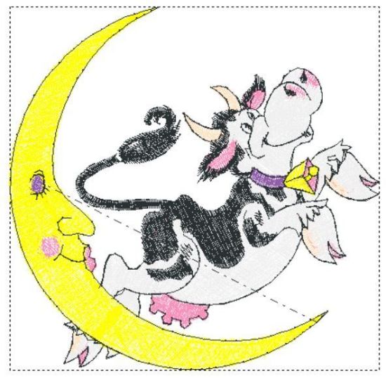 Picture of Hey Diddle Diddle Free Embroidery Pattern