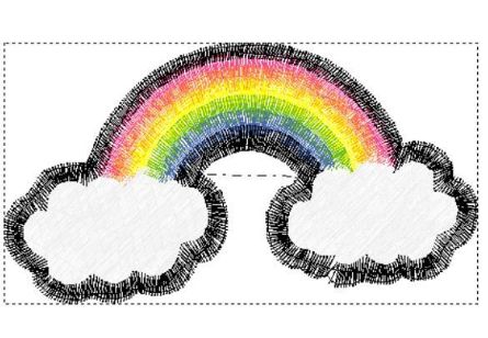 Picture of Rainbow Free Embroidery Pattern