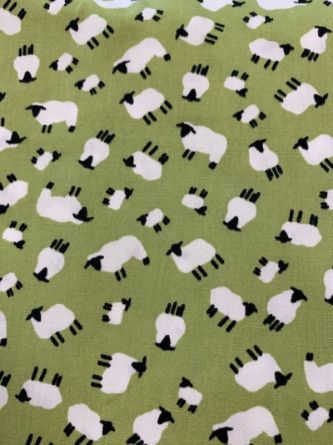 Picture of Little Sheep Fabric Green