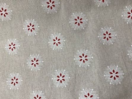 Picture of Christmas Snow Linen Look Fabric for Crafts /Cushions/ Table Runner