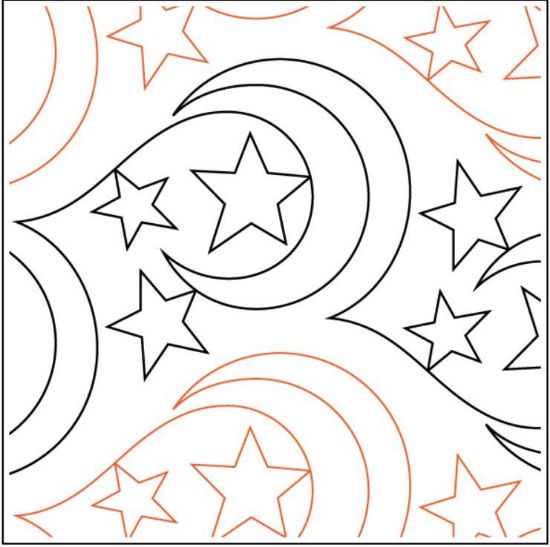 Picture of Night Sky 10.5" Longarm Pantograph