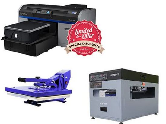 Picture of Epson SC-F2100 DTG Printer, Ecofreen T2 Pre-treatment Machine 