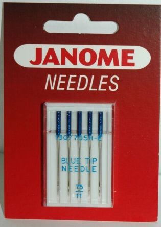 Picture of Janome Sewing Machine Blue Tip Needles - 75