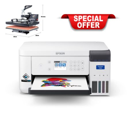 Picture of Epson F100 Bundle with 5 x 1 Heat Press