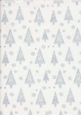 Picture of John Louden Christmas Collection - Gilded Nordic Trees White/Silver JLX0037