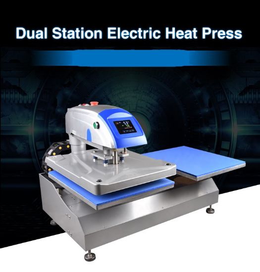 Picture of T Dual Station Heat Press Fully Automatic Electric 40 X 50  with stand