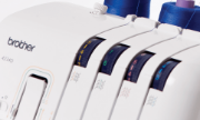 Tension dials on the Brother 423D overlocker