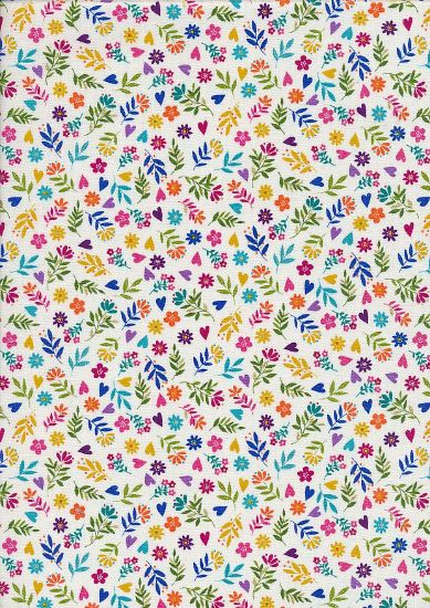 Makower - Katie's Cats Ditzy Flowers D.2351 Col Q