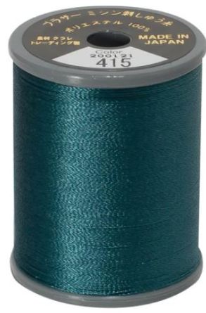 Picture of Brother Satin Embroidery Thread - Peacock blue 415