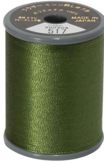 Picture of Brother Satin Embroidery Thread - Dark Olive 517