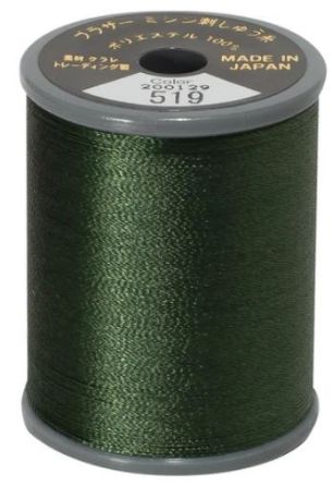 Picture of Brother Satin Embroidery Thread -Olive 519