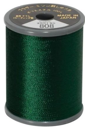 Picture of Brother Satin Embroidery Thread - Deep Green 808