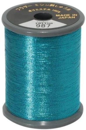 Picture of Brother Metallic Embroidery Thread - Light blue 987