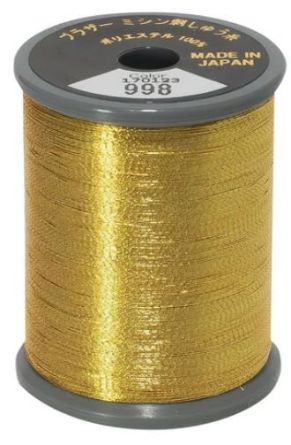 Picture of Brother Metallic Embroidery Thread - Deep Gold 998