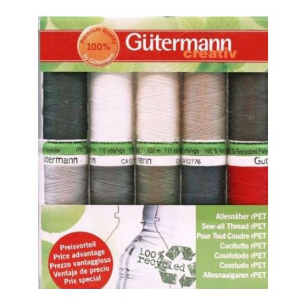  Gutermann Sew-all Thread Set 10 X 100m Reels (Dark Colours)