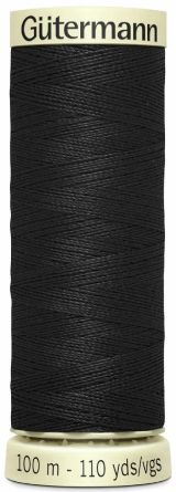 Gutermann Sew All Polyester Thread - 000 Black 100m