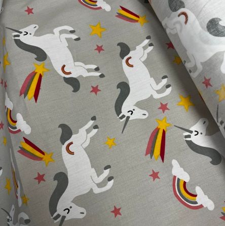 Picture of 100% Organic Cotton unicorn fabric £7.99 pm