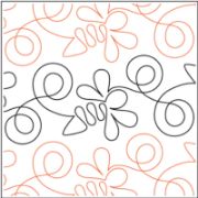 Bee Dazzled Pantograph (E2E) (Paper) by Patricia E. Ritter for Urban Elementz - Single row bee design for machine quilting.