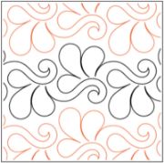 Ajoure' - Petite - Pantograph (E2E) (Paper) by Patricia E. Ritter for Urban Elementz - Single row swirl design for machine quilting.