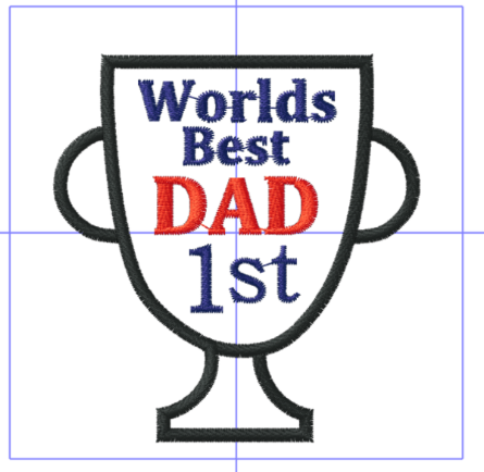 Picture of Worlds Best Dad Free Embroidery Pattern