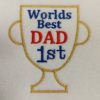 Picture of Worlds Best Dad Free Embroidery Pattern