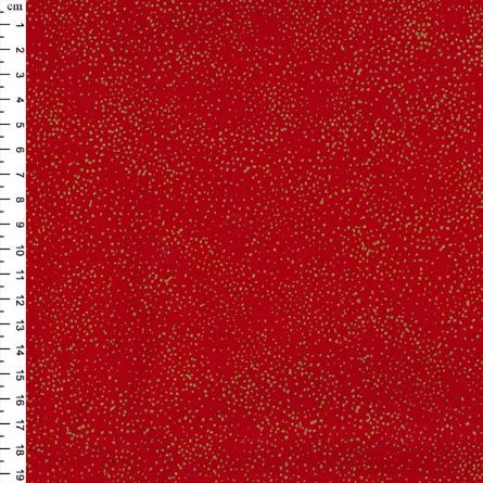 Picture of John Louden - Christmas cotton JLX0142 gold on red