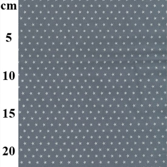 Picture of John Louden - Christmas cotton JLX0144 silver on grey stars