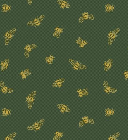 Picture of Lewis & Irene - Metallic Gold bees on british green