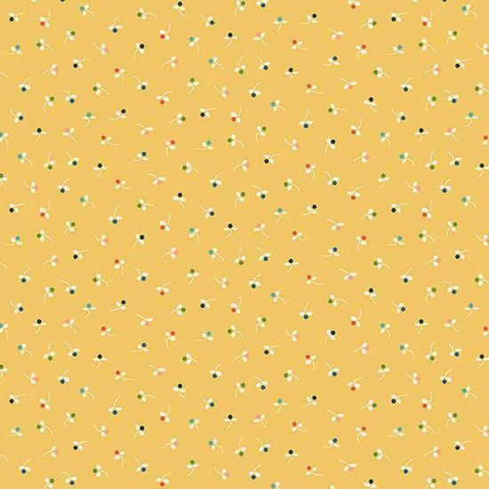 Picture of Makower - Amelia Flower Buds Yellow Fabric - 2512/Y