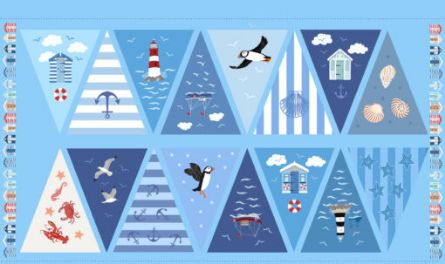 Picture of Lewis & Irene – Small Things Coastal – Panel – Bunting – Blue Multi – SM 63