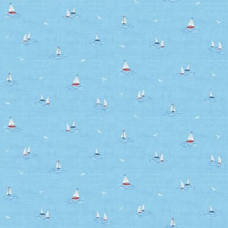 Picture of Makower Fabric Nautical Little Boats 2500 B3