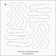 African Storm Quilting Pantograph (E2E) (Paper) - Single row, geometric design for machine quilting.