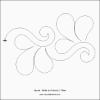 Ajoure' - Petite - Pantograph (E2E) (Paper) by Patricia E. Ritter for Urban Elementz - Single row swirl design for machine quilting.