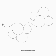 Billowy Pantograph (E2E) (Paper) by Hermione Agee for Urban Elementz - Single row wave-like design for machine quilting.