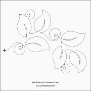 Bush Berries Pantograph (E2E) (Paper) by Hermione Agee for Urban Elementz - Single row scattered berry design for machine quilting.