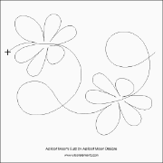 Apricot Moon's Buzz Pantograph (E2E) (Paper) by Apricot Moon Designs for Urban Elementz - Single row bee-inspired design for machine quilting.