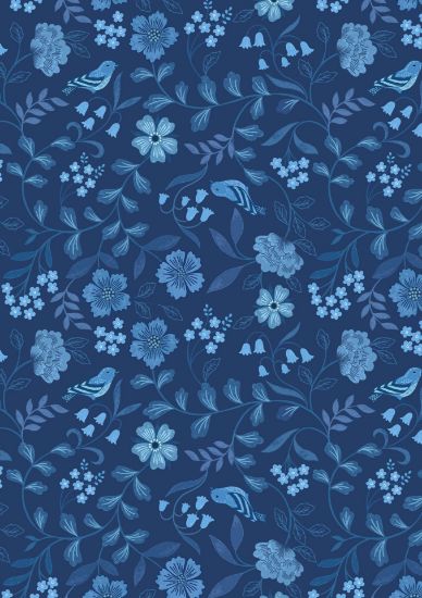 Countryside birds on dark blue - A917C