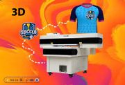 Picture of Silicone 3D Effect UV DTF Printer 9060 Flat bed 4 Epson Print Heads i3200 with automatic cutter for garments