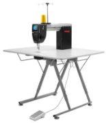 Picture of Bernina Q16 long arm quilting machine with Adjustable Folding Table