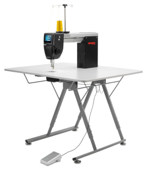Picture of Bernina Q16 long arm quilting machine with Adjustable Folding Table