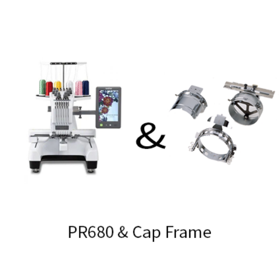 Picture of Brother PR680W and Cap Frame PRCF3