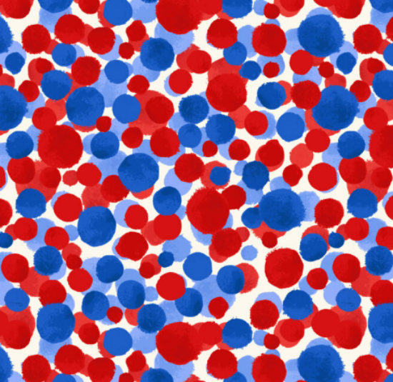 Picture of Lewis & Irene - Bumbleberries-Red White and Blue multi BB037