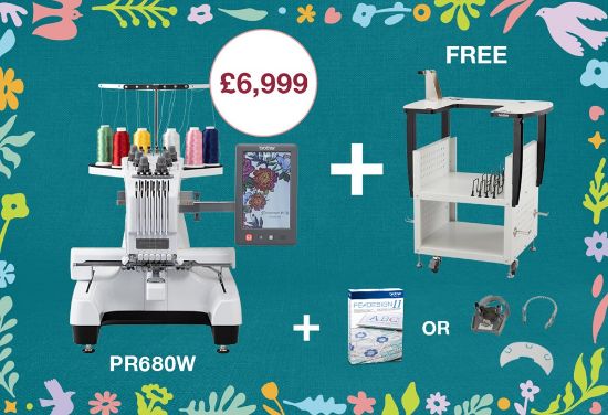 Picture of Brother PR680W Entrepreneur*Special Offer* Free Stand and either PE Design 11 or Cap Frame